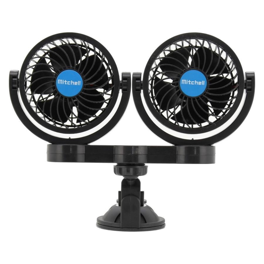Ventilátor s prísavkou do auta 7W/12V čierna