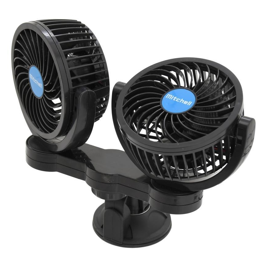 Ventilátor s prísavkou do auta 7W/12V čierna