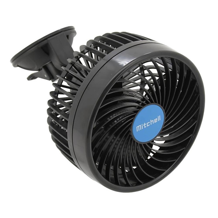 Ventilátor s prísavkou do auta 9W/12V čierna