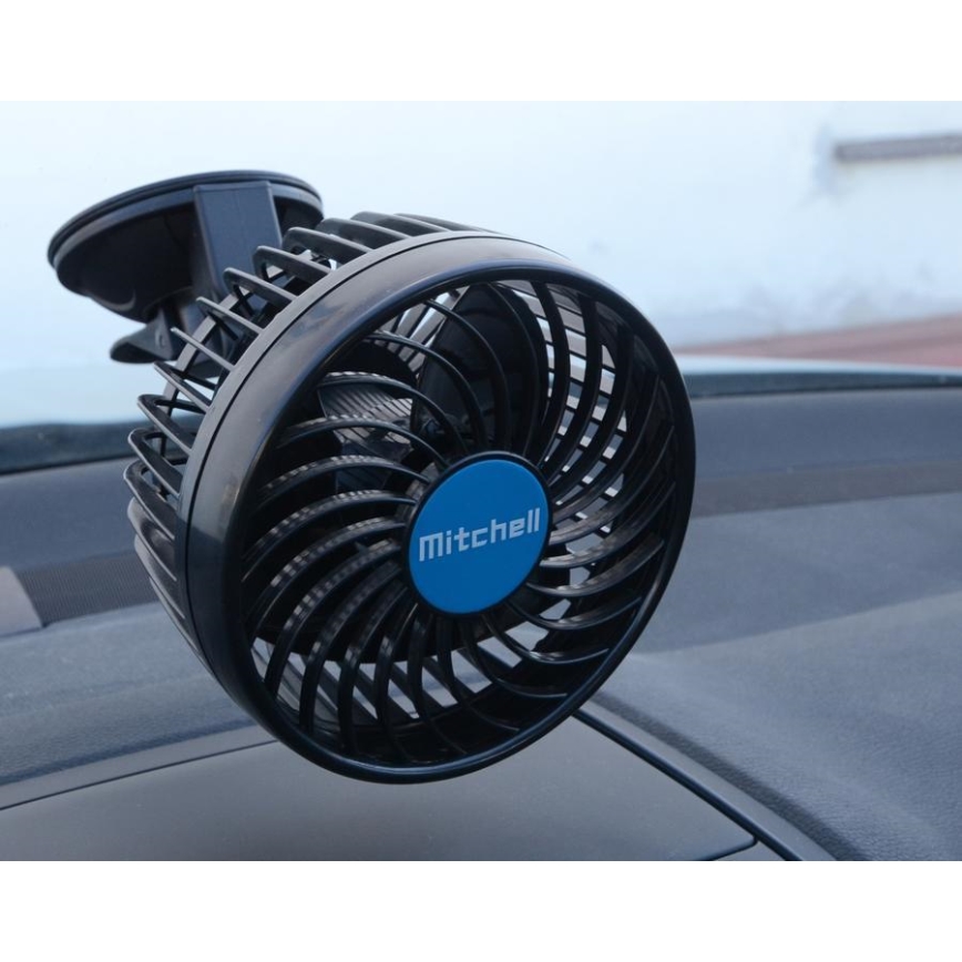 Ventilátor s prísavkou do auta 9W/12V čierna