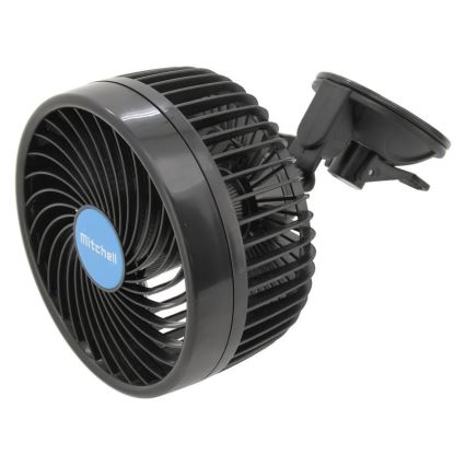Ventilátor s prísavkou do auta 9W/12V čierna