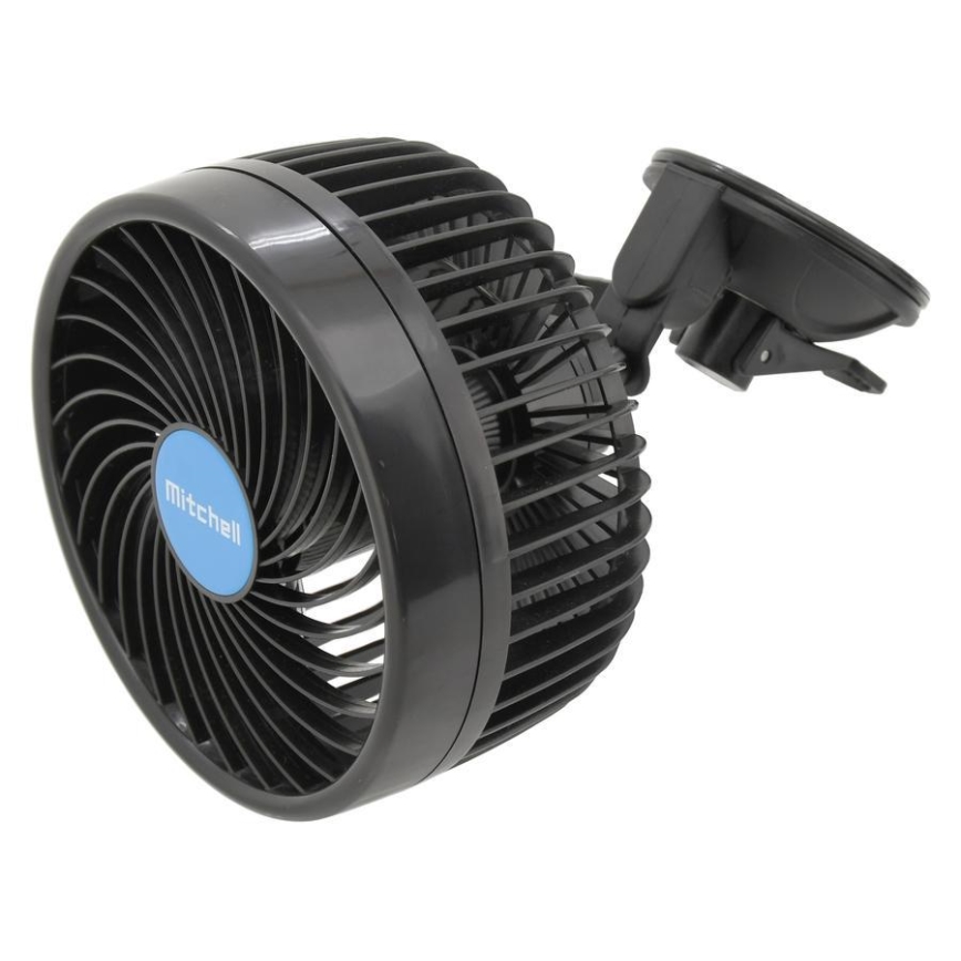 Ventilátor s prísavkou do auta 9W/12V čierna