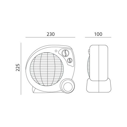 Stolný ventilátor ZEFIR 1000/2000W/230V