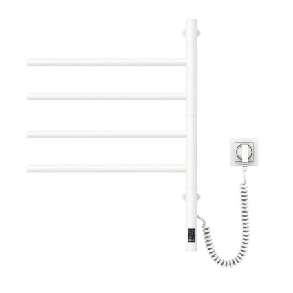Vertaduro - Elektrický otočný sušák na uteráky s termostatom ARA 60W/230V 65x49 cm IP44 biela