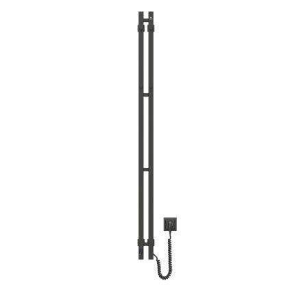Vertaduro - Elektrický sušiak na uteráky s termostatom VEO 106W/230V 150x9 cm IP44 čierny pravý