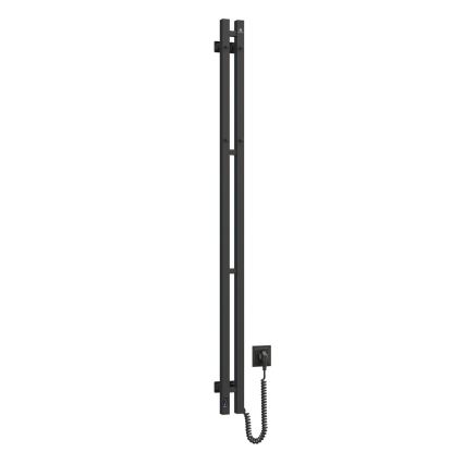 Vertaduro - Elektrický sušiak na uteráky s termostatom VEO 106W/230V 150x9 cm IP44 čierny pravý