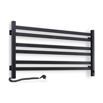 Vertaduro - Elektrický sušiak na uteráky s termostatom AVA 181W/230V 50x90 cm IP44 čierny ľavý