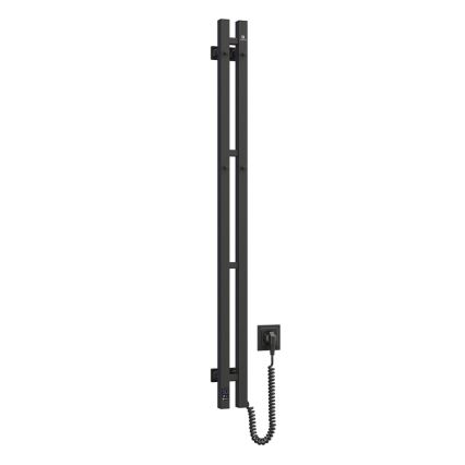 Vertaduro - Elektrický sušiak na uteráky s termostatom VEO 70W/230V 120x9 cm IP44 čierny pravý