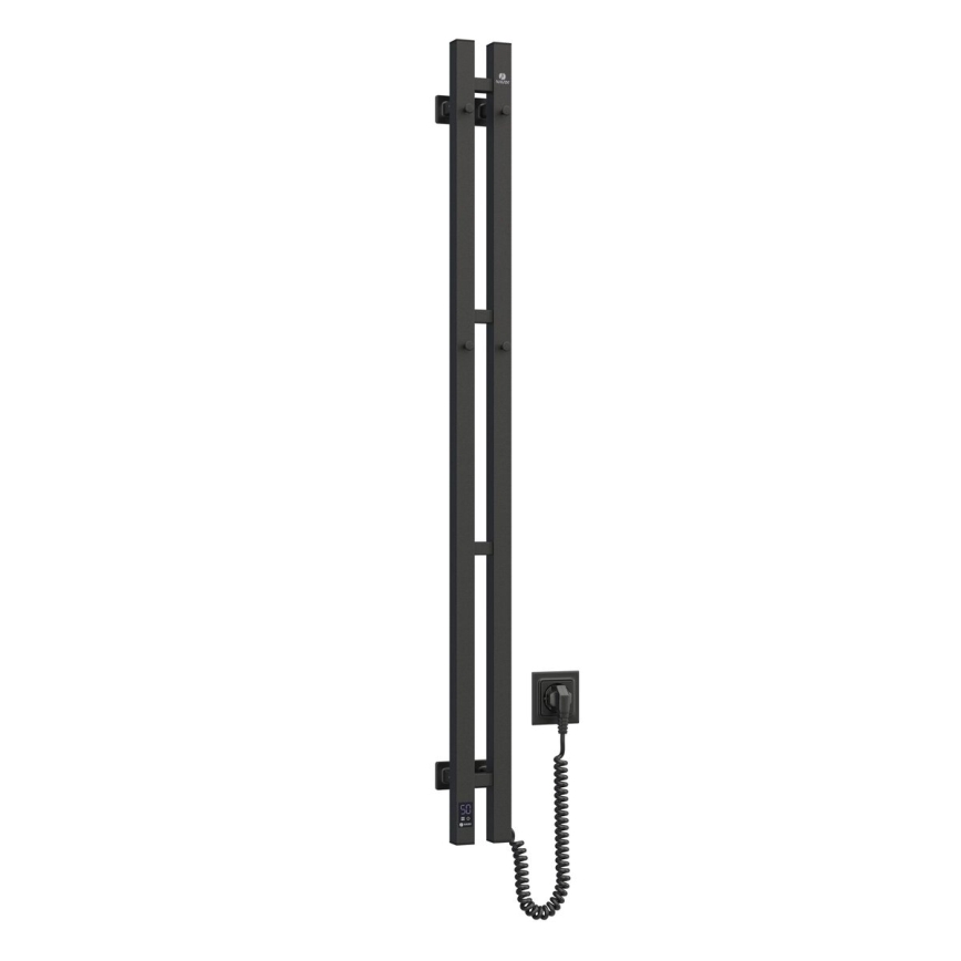 Vertaduro - Elektrický sušiak na uteráky s termostatom VEO 70W/230V 120x9 cm IP44 čierny pravý
