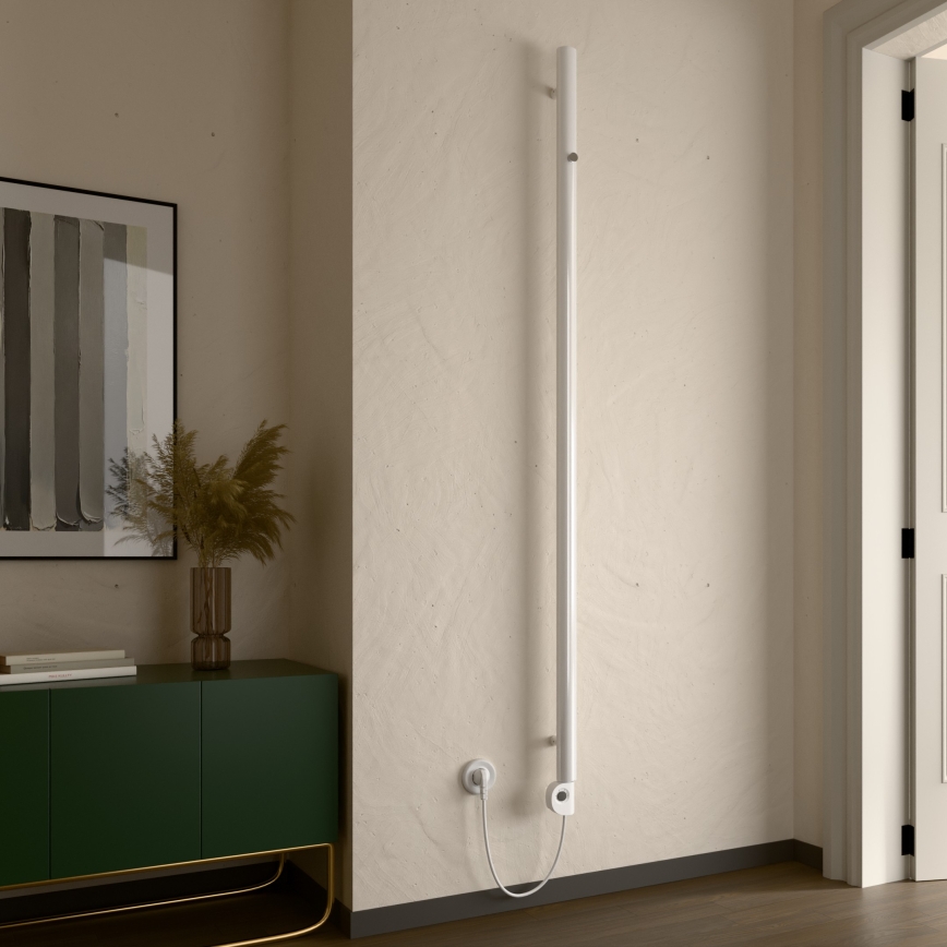 Vertaduro - Kúpeľňový radiátor s termostatom ERDA 400W 180x5 cm biela