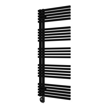 Vertaduro - Kúpeľňový radiátor s termostatom MICHELLE 600W 129x50 cm čierny