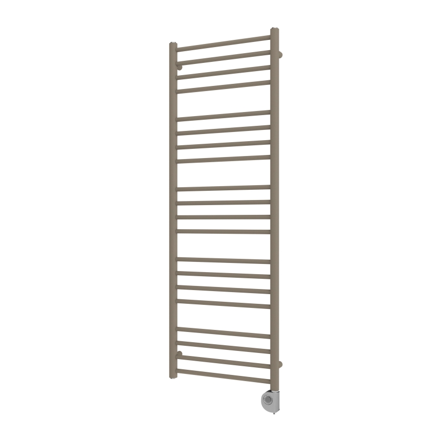 Vertaduro - Kúpeľňový radiátor SIMONE s termostatom, 600 W, 144 x 50 cm, taupe