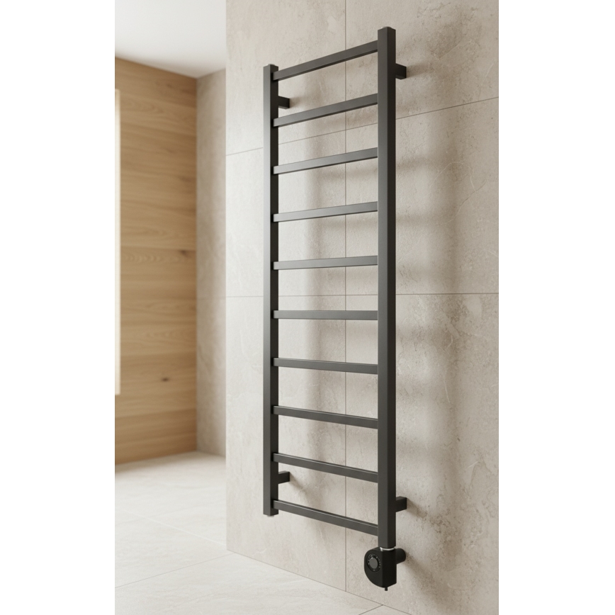 Vertaduro - Kúpeľňový radiátor ZOE s termostatom 400W 114x40 cm antracit