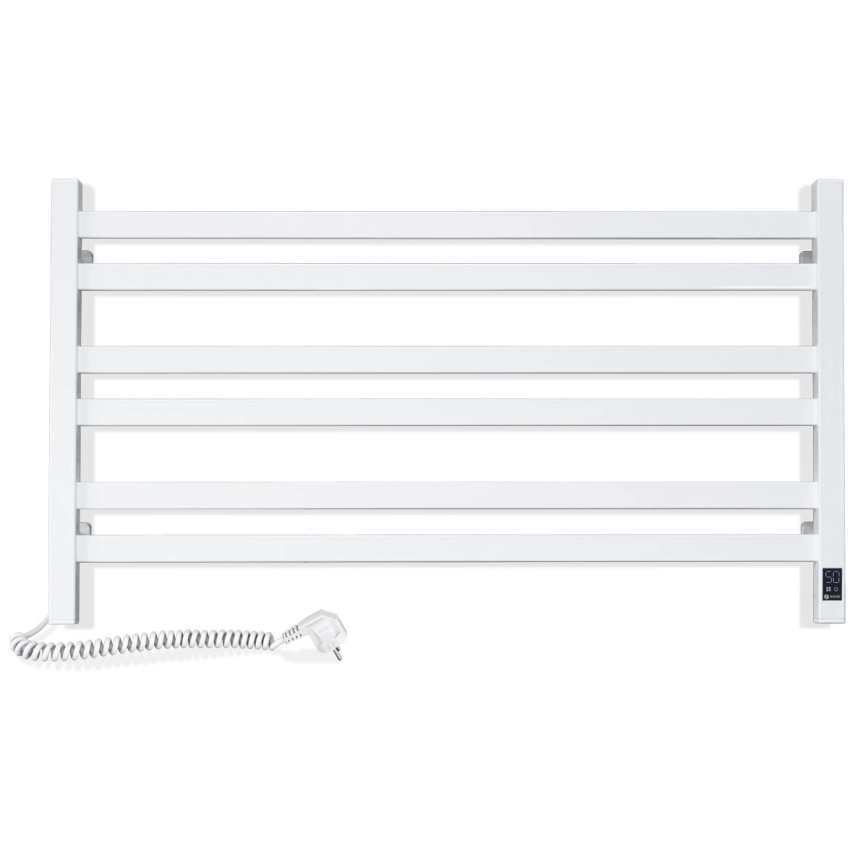 Vertaduro - Elektrický sušák na uteráky s termostatom AVA 181W/230V 50x90 cm IP44 biela ľavá