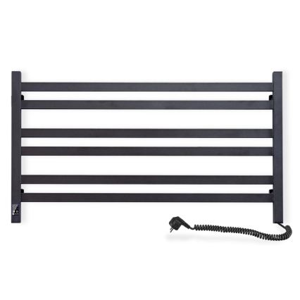 Vertaduro - Elektrický sušiak na uteráky s termostatom AVA 181W/230V 50x90 cm IP44 čierny pravý