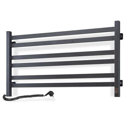 Vertaduro - Elektrický sušiak na uteráky s termostatom AVA 181W/230V 50x90 cm IP44 čierny ľavý