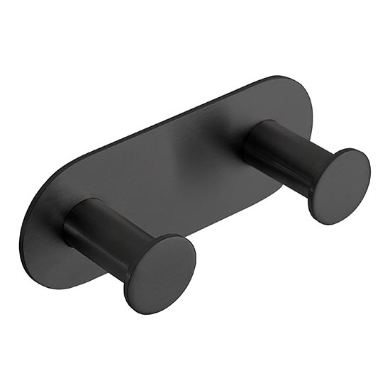 Vešiak 11,5x4,5 cm nerez/čierna