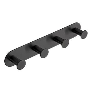 Vešiak 25,5 x 4,5 cm nerezová oceľ/čierna