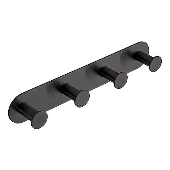 Vešiak 25,5 x 4,5 cm nerezová oceľ/čierna