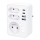Viacnásobná zásuvka 1x16A+2x 2,5A s 2x USB A+C nabíjačkou, biela