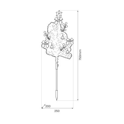 Vianočná LED dekorácia LED/1W/230V 75 cm IP44 biela