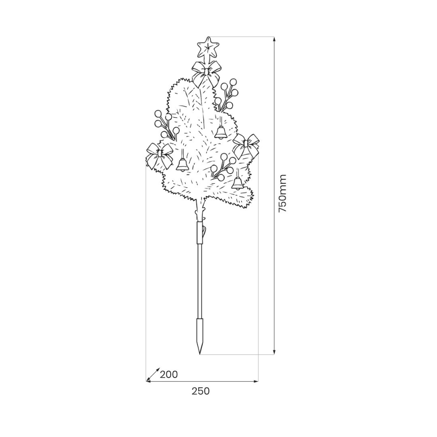 Vianočná LED dekorácia LED/1W/230V 75 cm IP44 biela