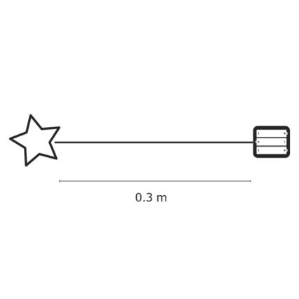 EMOS ZY1419 - Vianočné dekorácie vnútorné IP20 ratanová hviezda 30xLED/3W/4,5V