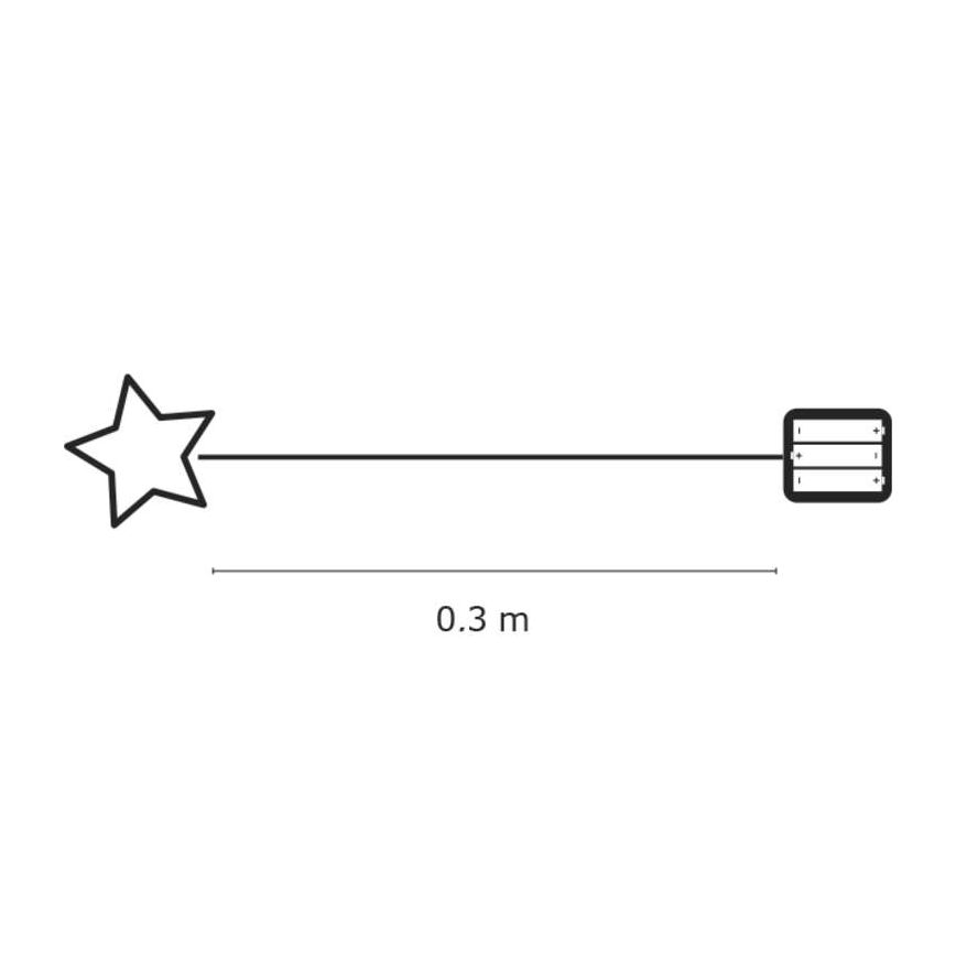 EMOS ZY1419 - Vianočné dekorácie vnútorné IP20 ratanová hviezda 30xLED/3W/4,5V