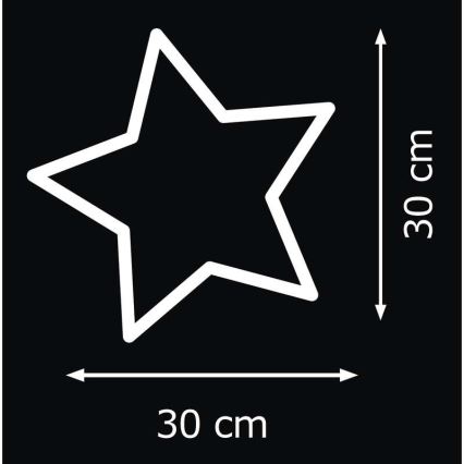 EMOS ZY1419 - Vianočné dekorácie vnútorné IP20 ratanová hviezda 30xLED/3W/4,5V