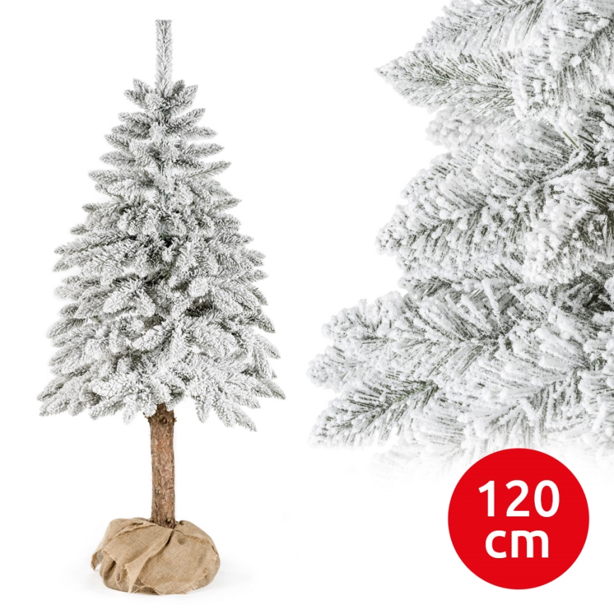 Vianočný stromček na kmeni NATURAL WITH SNOW 120 cm smrek
