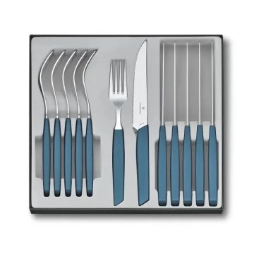 Victorinox - 12-dielna sada príborov SWISS MODERN, modrá