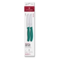 Victorinox - 2-dielna sada kuchynských nožov na zeleninu SWISS CLASSIC, 11 cm, tyrkysová