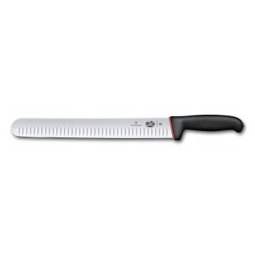 Victorinox - Kuchynský nôž na plátkovanie DUAL GRIP 30 cm čierny