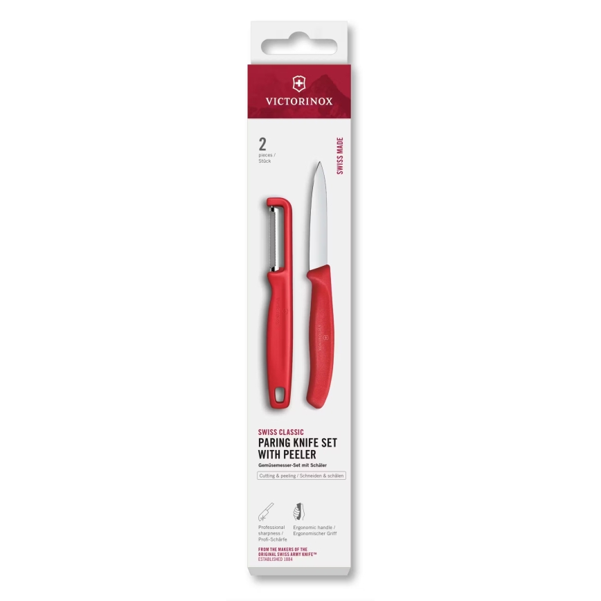 Victorinox - Sada kuchynského noža so škrabkou SWISS CLASSIC tyrkysová