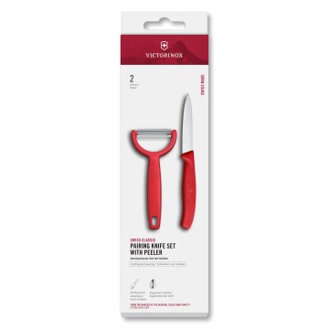 Victorinox - Sada kuchynského noža so škrabkou SWISS CLASSIC, tyrkysová