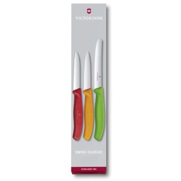 Victorinox - Sada kuchynských nožov na zeleninu 3 ks mix farieb