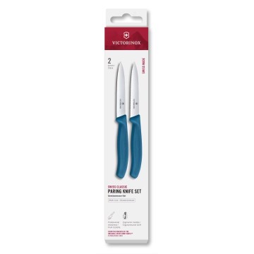 Victorinox - Sada kuchynských nožov na zeleninu SWISS CLASSIC 10 cm 2 ks modrá