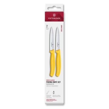 Victorinox - Sada kuchynských nožov na zeleninu SWISS CLASSIC 10 cm 2 ks žltá