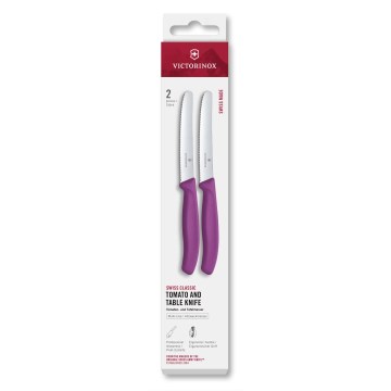 Victorinox - Sada kuchynských nožov na zeleninu SWISS CLASSIC 11 cm 2 ks fialová