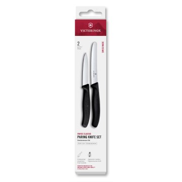 Victorinox - Sada kuchynských nožov na zeleninu SWISS CLASSIC 2 ks čierna