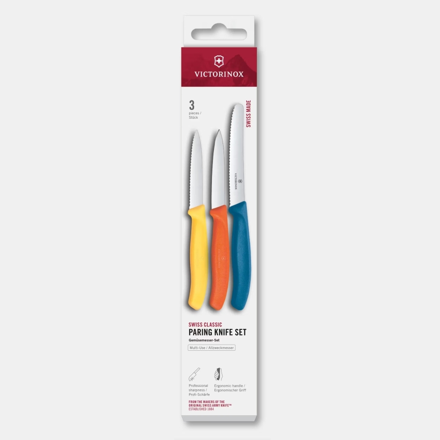 Victorinox - Sada kuchynských nožov na zeleninu SWISS CLASSIC 3 ks pestrofarebná