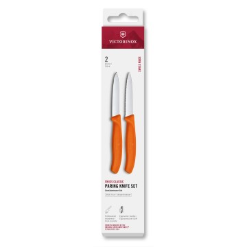 Victorinox - Sada kuchynských nožov na zeleninu SWISS CLASSIC 8 cm 2 ks oranžová