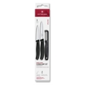 Victorinox - Sada kuchynských nožov so škrabkou SWISS CLASSIC 3 ks čierna