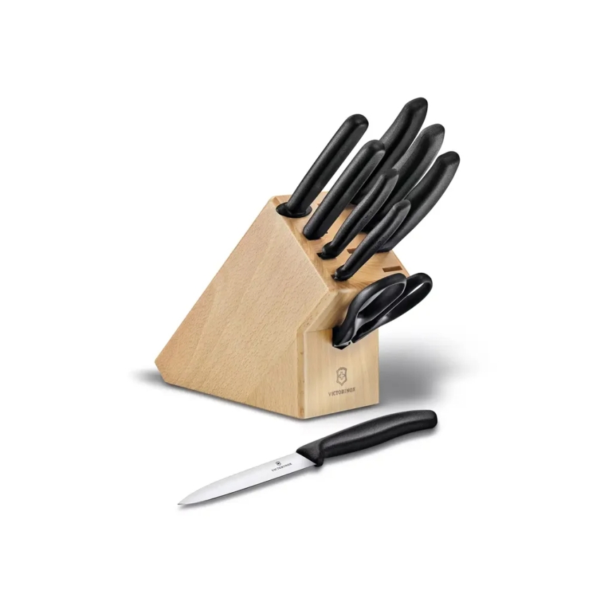 Victorinox - Sada kuchynských nožov v stojane SWISS CLASSIC 10 ks buk/béžová