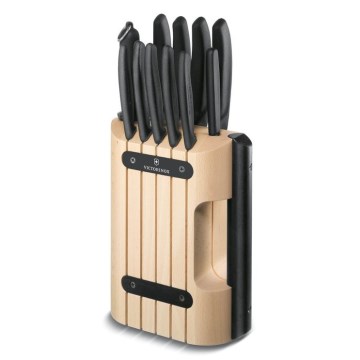 Victorinox - Sada kuchynských nožov v stojane SWISS CLASSIC 12 ks buk/béžová