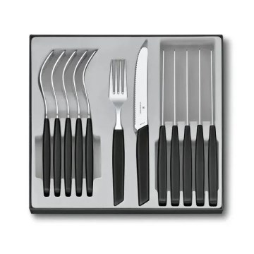 Victorinox - Sada príborov SWISS MODERN 12 ks čierna