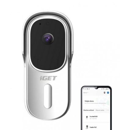 Videovrátnik s pohybovým senzorom Full HD 1080p 5200 mAh IP65 Wi‑Fi Tuya biela