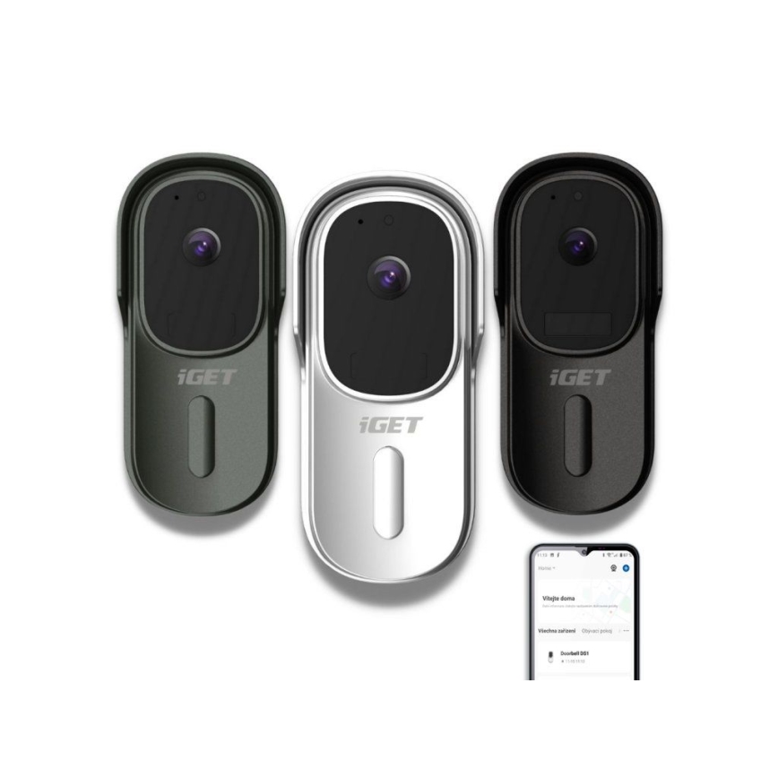 Videovrátnik s pohybovým senzorom Full HD 1080p 5200 mAh IP65 Wi‑Fi Tuya biela