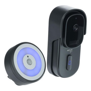Videozvonček so senzorom pohybu 5MPx 1440p 5200 mAh Wi-Fi IP65 antracit