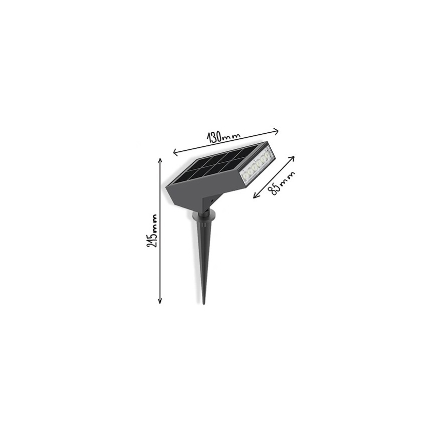 Viking - LED solárna lampa LED/1,4W/3,7V IP65 3000K